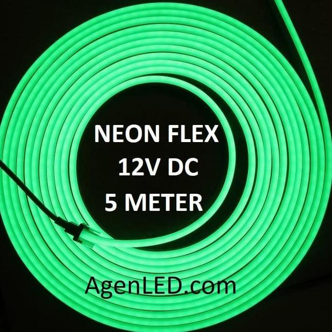 Lampu Neon Flex Led 12V Dc Neonflex 12 V Volt Sign 12Volt Hijau Green