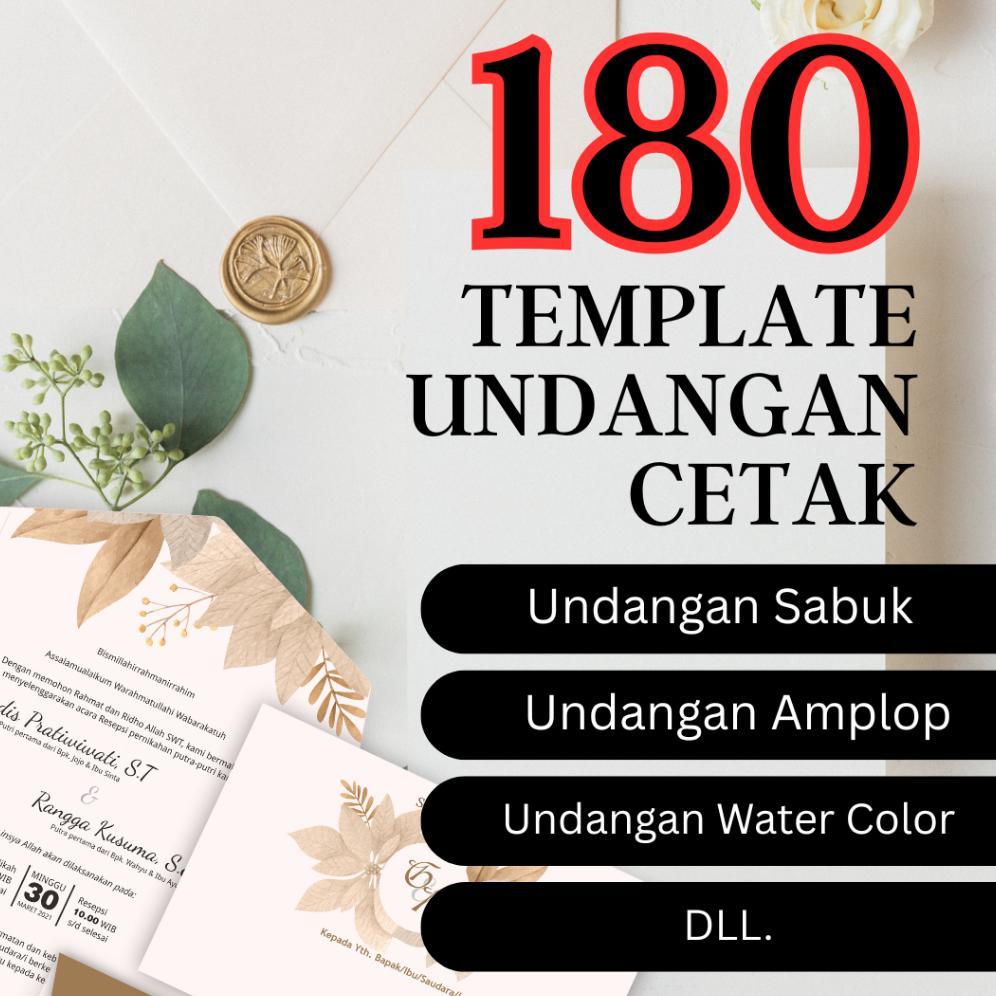 READY 180 Template Undangan Pernikahan CDR CorelDraw Siap Cetak Editable File Desain
