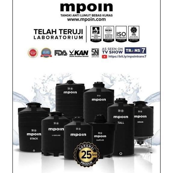 Spesial Tangki Air Mpoin Plus 2000 Liter Drain | Toren Air | Tandon Air