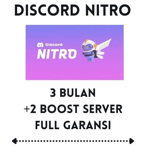 READY DISCORD NITRO PRO 3 BULAN + 2 BOOST SERVER FULL GARANSI DC