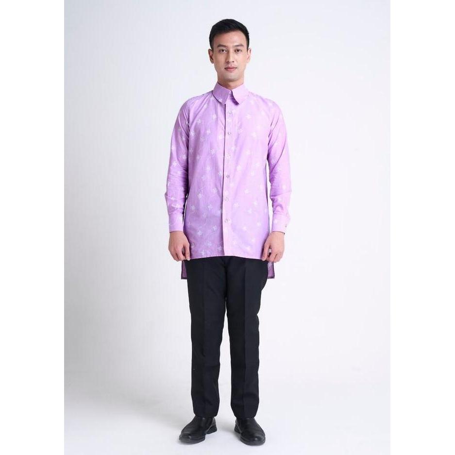 Lilac Gama Batik Shirt - OE x Wilsen Willim Best Quality