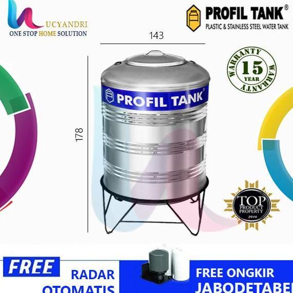 Terjangkau Tangki Air Stainless Profil Tank Ps 2500 Pakai Kaki