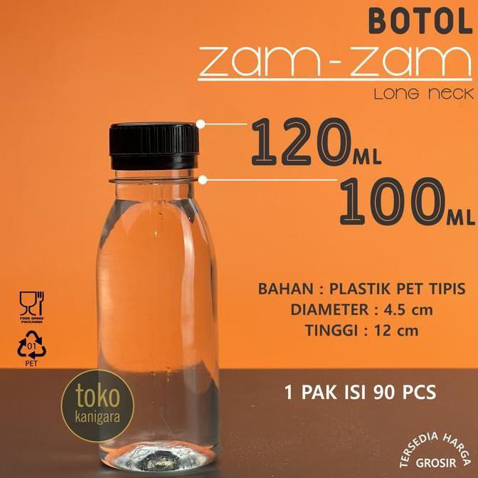 Botol Zam Zam 100 - 120 ml - Botol Plastik 100 ml