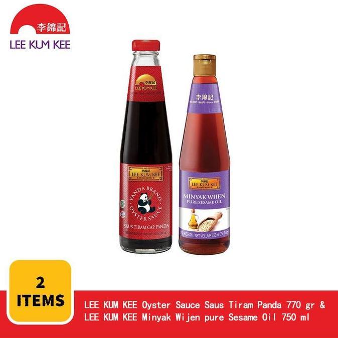 LEE KUM KEE Saus Tiram Cap Panda 770gr + LEE KUM KEE Minyak Wijen Murni 750ml