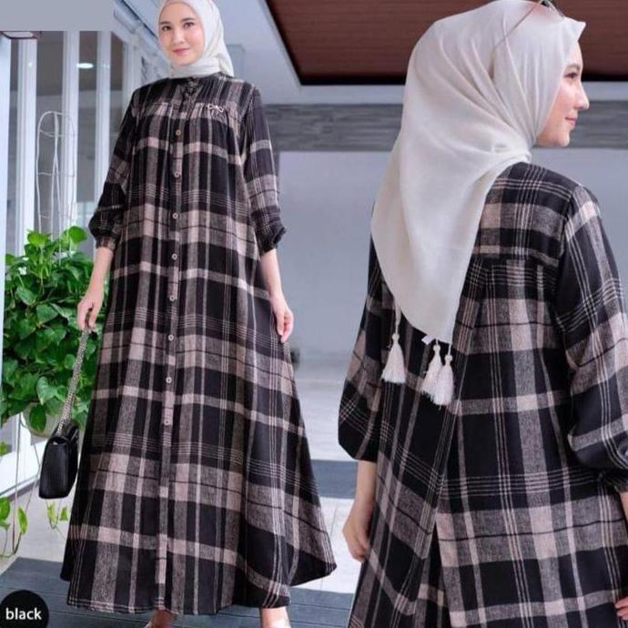 GAMIS GAURI MOTIF KOTAK DIAMOND ORI BAHAN TEBAL
