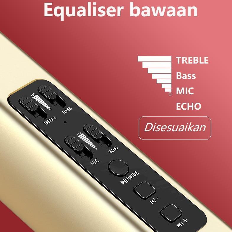 DY MIC KARAOKE K6 WIRELESS BLUETOOTH KARAOKE PLAYER SMULE MICROPHONE SPEAKER KTV EFEK USB PLAYER TER