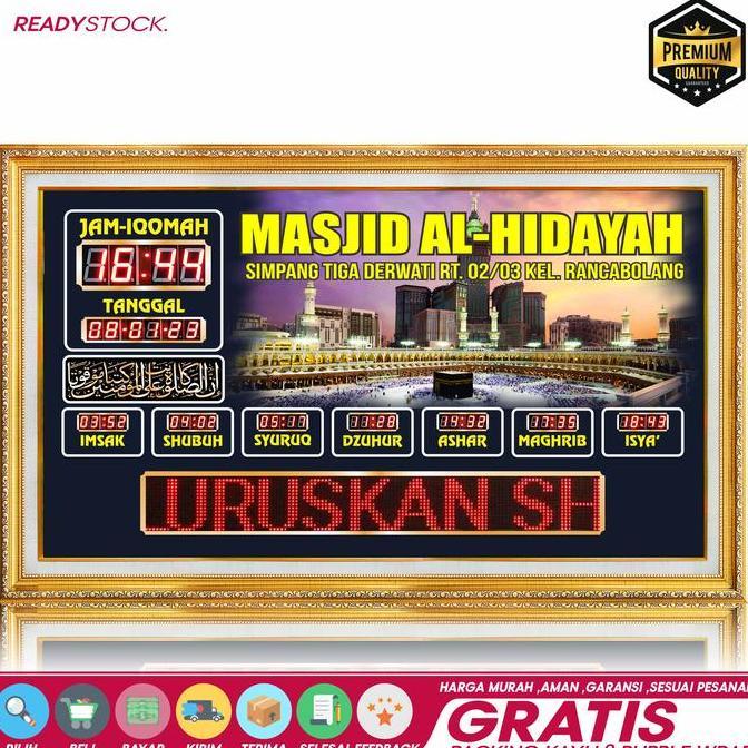 jadwal jam sholat digital running text