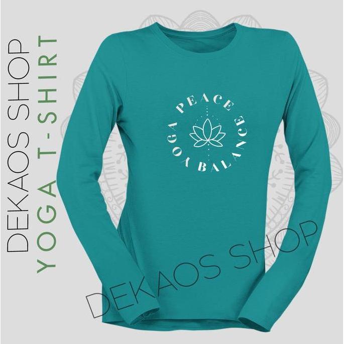 Ready KAOS YOGA WANITA / BAJU YOGA LENGAN PANJANG / KAOS SENAM YOGA WANITA / KAOS SENAM LENGAN PANJA