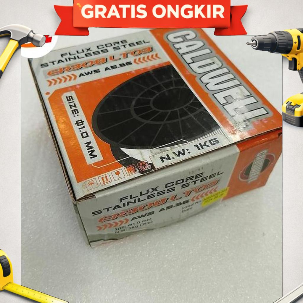 Kawat Las Stainless Fluxcore 1.0 Mm Isi 1 Kg - Caldwell Er308Lt03 - Kawat Las Mig Tanpa Gas