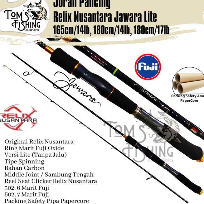 Joran Pancing Relix Nusantara Jawara Lite 165Cm 180Cm Fuji Carbon Toms Fishing