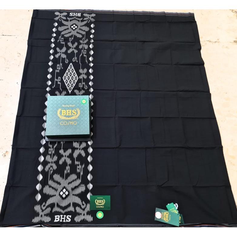 Sarung BHS Cosmo Polos Hitam GOLD bhs hitam polos bhs polos warna