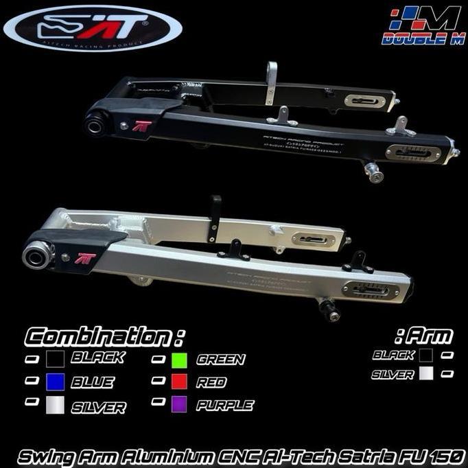Swing Arm Arem Lengan Ayun Aitech Aluminium Almu CNC Suzuki Satria FU 150 F