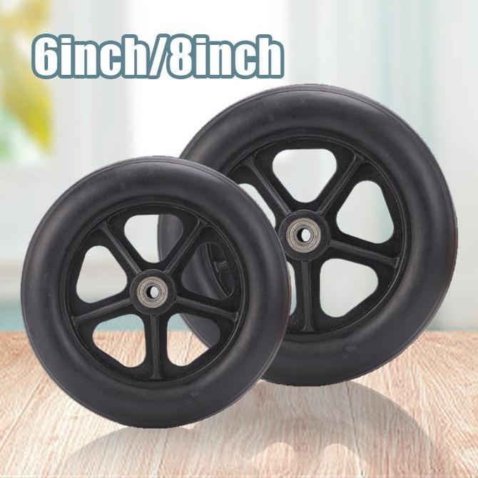NDA 6/8inch Roda Depan Kursi Roda / Roda Kursi Roda Ban Mati Kursi Roda / Roda Depan Kursi Roda Trev