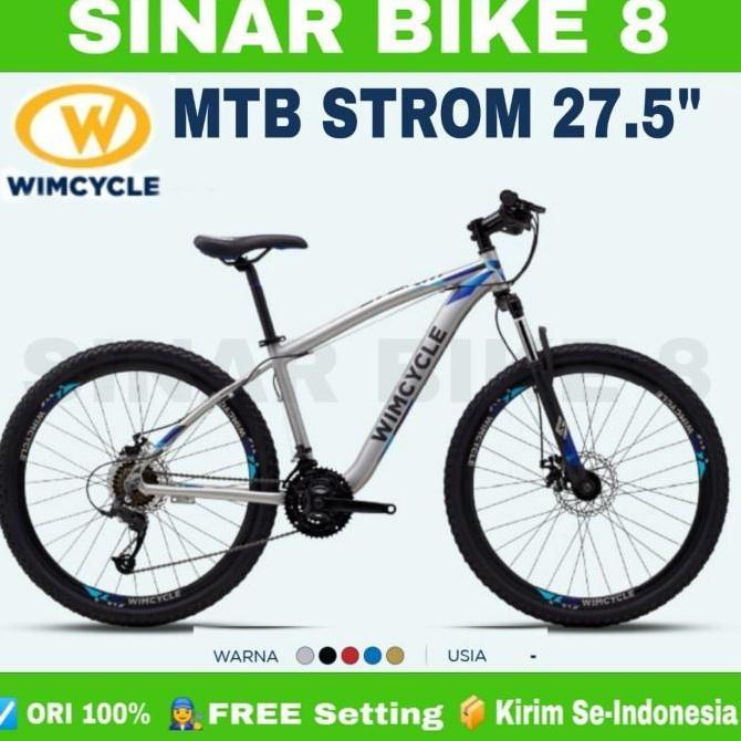 Terlaris Sepeda Gunung Ukuran 27.5 Inch Mtb Wimcycle Strom Alloy 3X8 Speed Rem Cakram