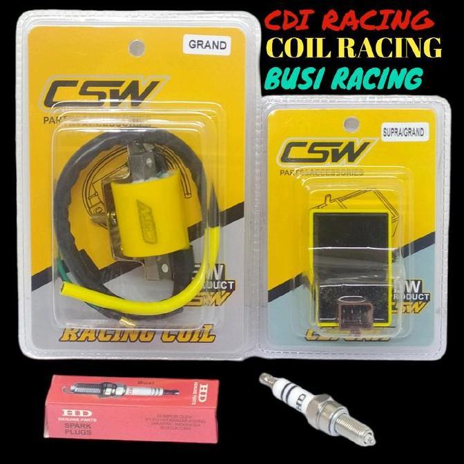 PAKET FULL UPGRADE CDI RACING DIGITAL SUPRA GRAND PRIMA WIN SUPRA X SUPRA FIT REVO LAMA COIL RACING 