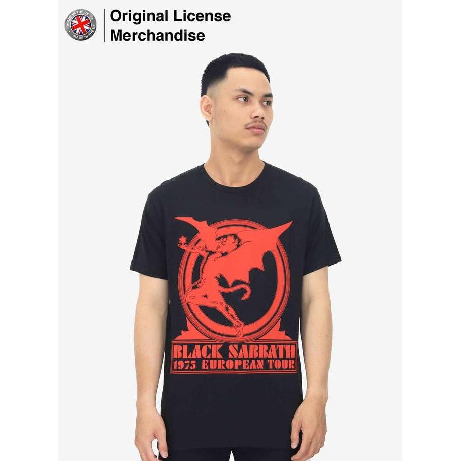 Kaos Tshirt Metal Pria Cowok Dewasa BLACK SABBATH Original Europe 75