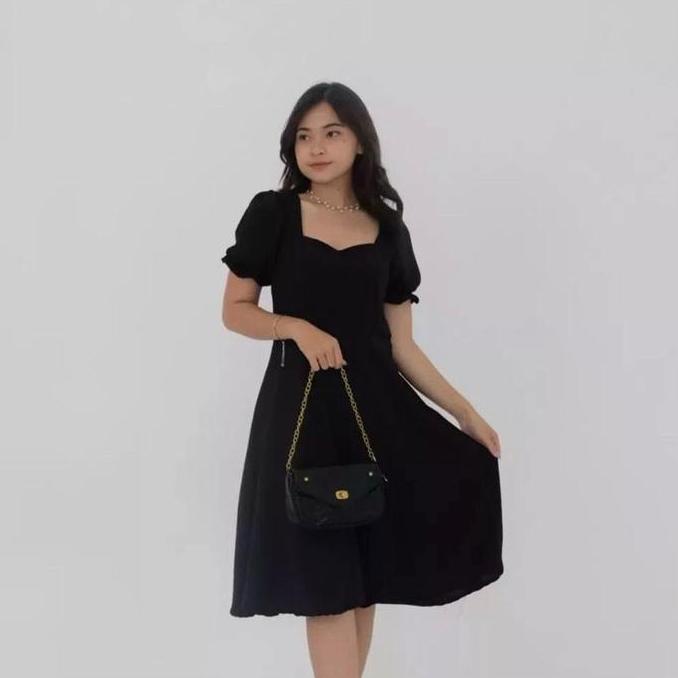 Ftx- Alicia | Sienna Dress Midi Flowy Summer Dress Wanita