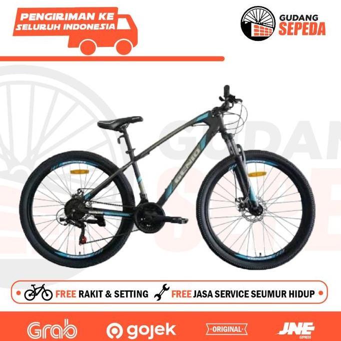 Terlaris Sepeda Gunung 27,5 Inch Mtb Genio M-345 8 Speed Mirip Thrill Ravage