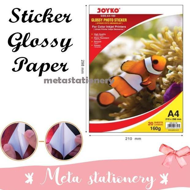 Sticker Glossy Photo Paper / Kertas Foto Joyko GSS-A4-160 gsm