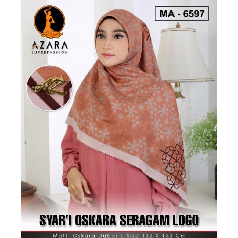 hijap segi empat syar'i size 130130 oskara motif metal logo by azara FYP
