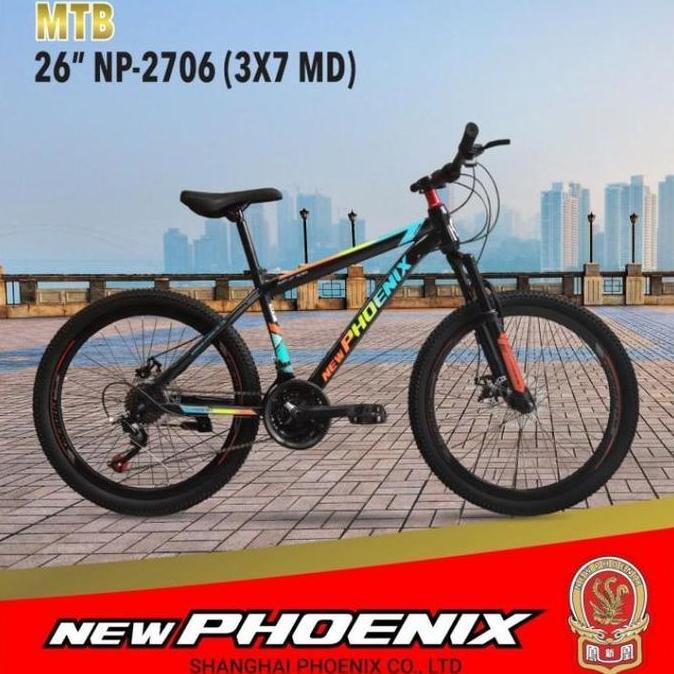 Terlaris * Sepeda Gunung Mtb 26 / 27.5 Dan 24 New Phoenix 3X7 Speed Np 2706 / 2705 **