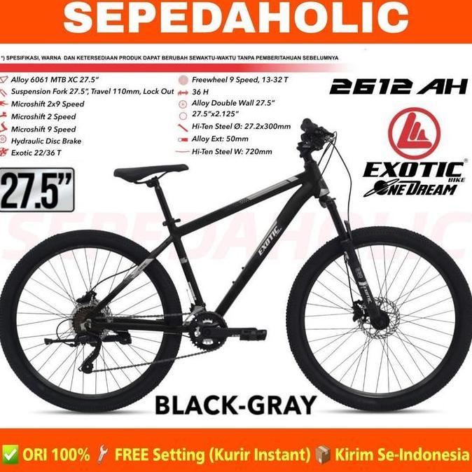 Terlaris Sepeda Gunung Mtb Exotic 2612 Ah By Pacific Alloy 18 Speed Rem Hidrolik Garansi Resmi