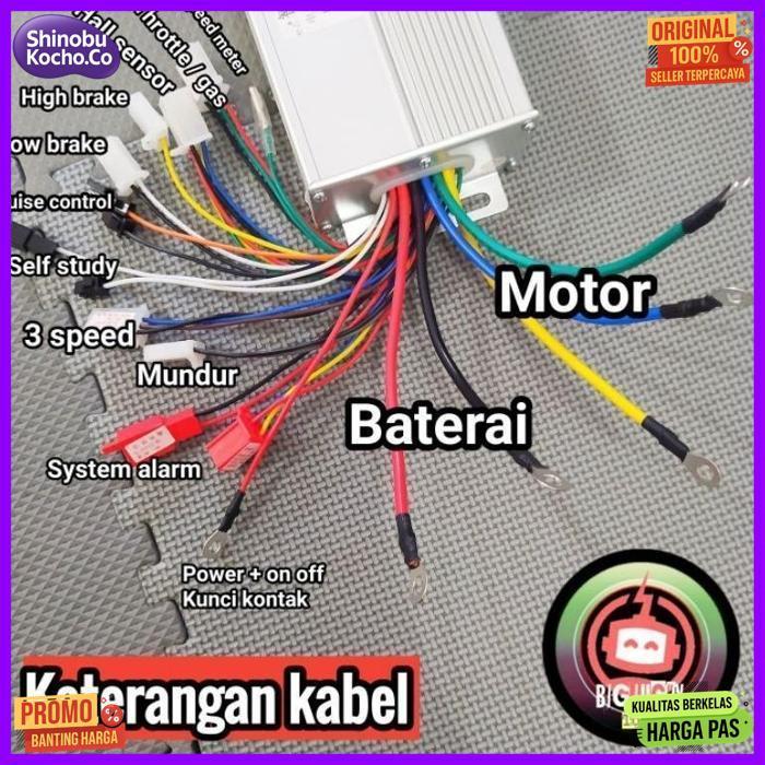 New Controller Sepeda Listrik Universal 48V 500W Kontroler Controler 48Volt 500Watt Modul Box Mesin 