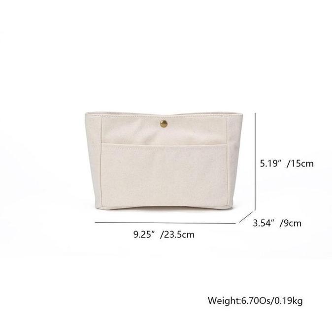 VINTOP Canvas Bag Organizer - Organiser Inner Dalaman Tas Dalaman Tas Magnet Clip