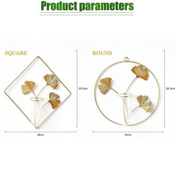 MONOLOZ Pot Tempel Dinding Bahan Besi Minimalis - Pot Bunga Gantung Aesthetic untuk Tanaman Hias Hid