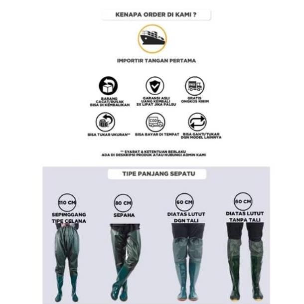 XERANA Ready StockSepatu Boots Sawah Petani Sepatu boot anti keong sepatu mancing Sepatu anti ular S