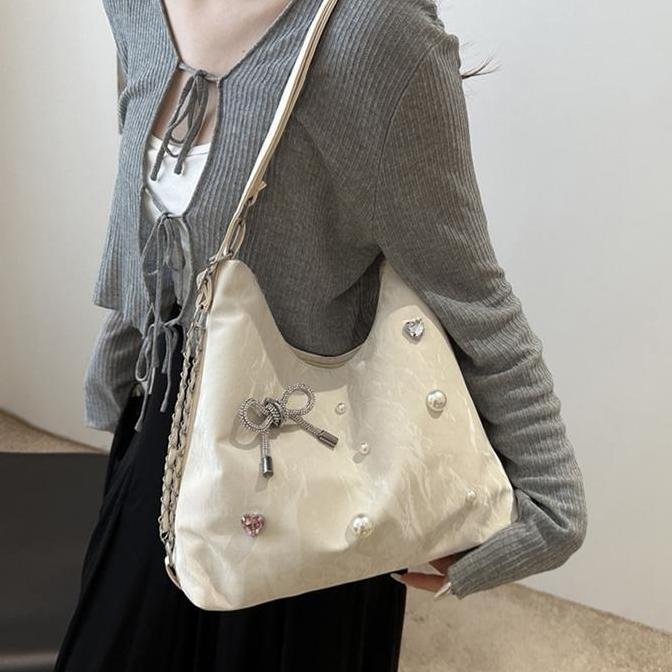 QWEKLY Tas Bahu Wanita Tas Wanita Import Tas Totebag Kulit Premium Ransel Kulit