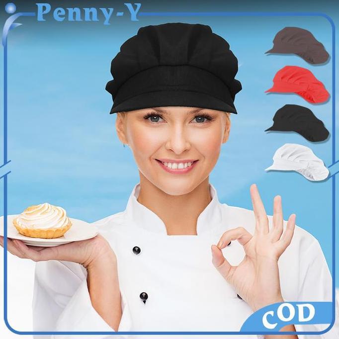 AKARAY Hairnet Rambut Kain Topi Pabrik Rempel Topi Koki Wanita Topi Staf Bengkel
