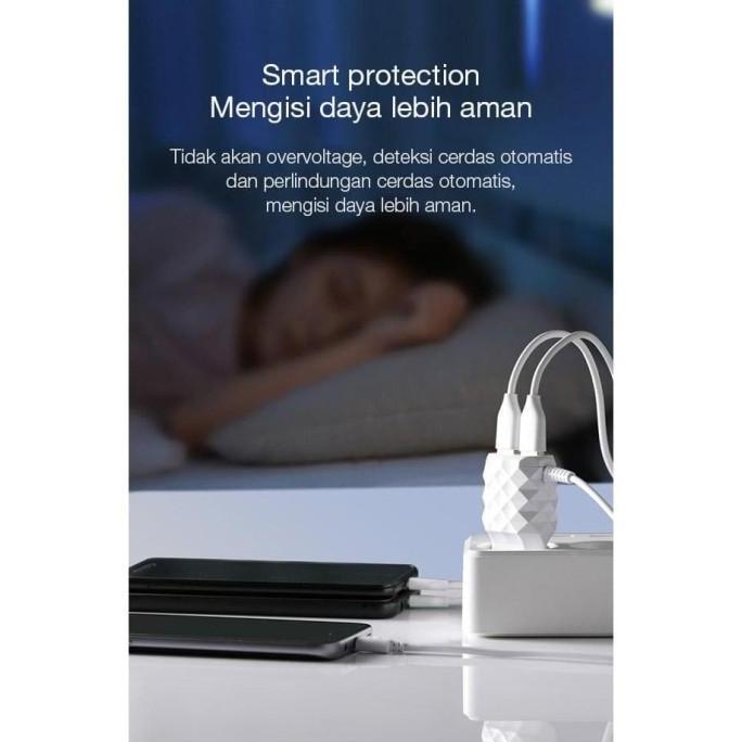 Charger Robot RT-K5 USB Adaptor HP 3 Output Casan Handphone 2.1 A Ori