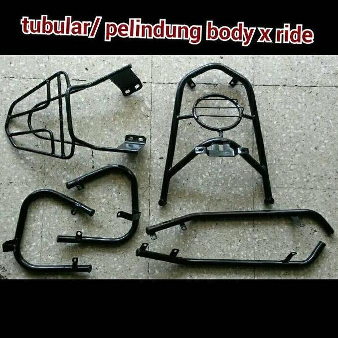 tubular / guard set / pelindung body motor x ride hitam