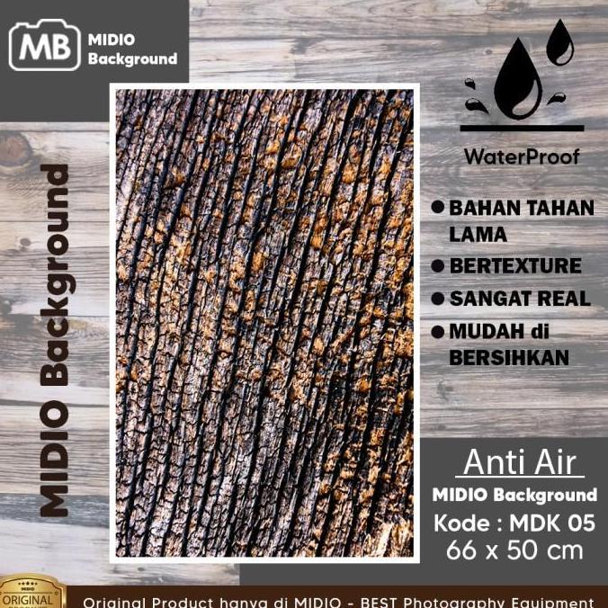Background Foto Studio 3D Waterproof Midio Motif Kayu 3D Ukuran 66x50