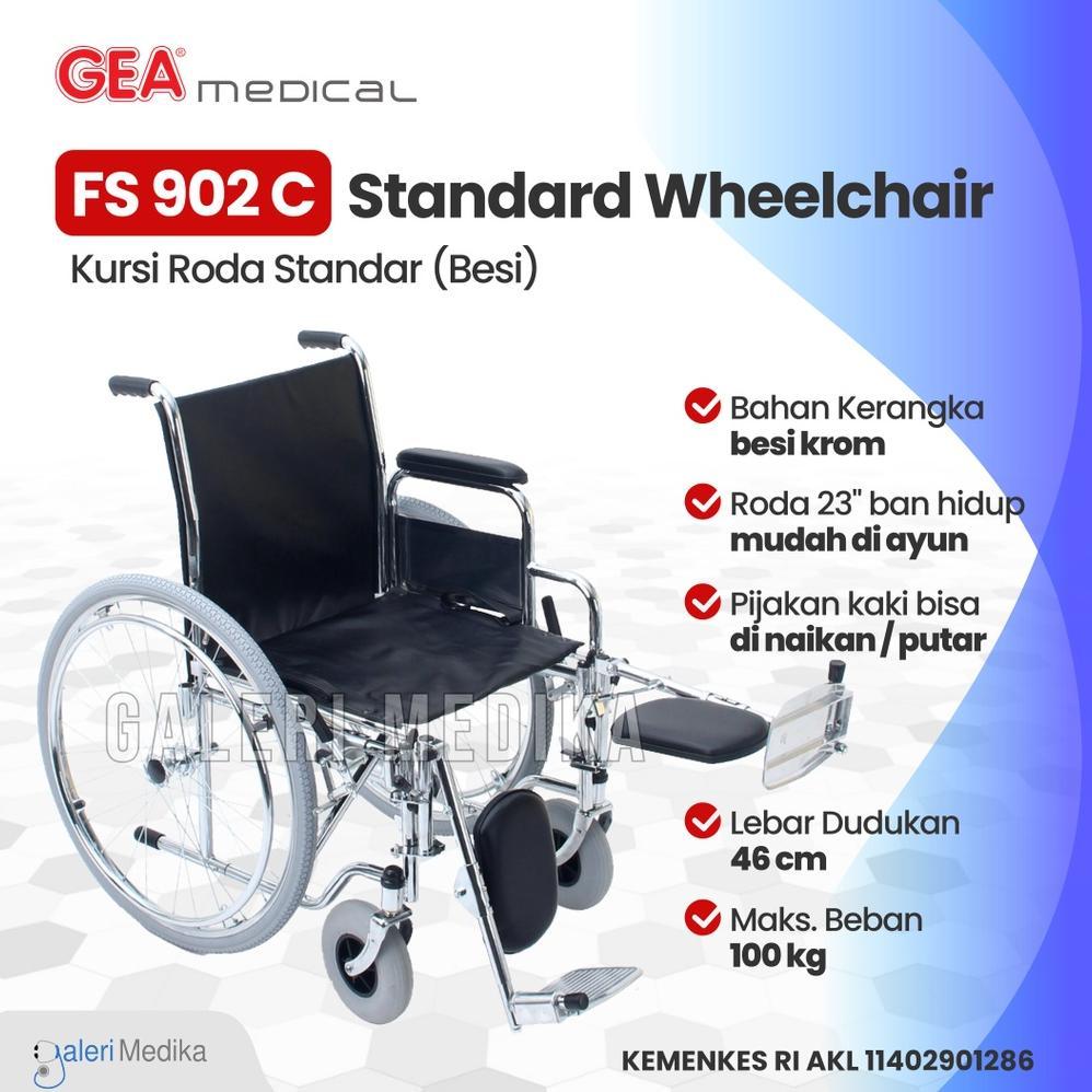 Kursi Roda / Wheelchair GEA FS 902 C / FS902C / FS-902C - Kursi Roda Rumah Sakit