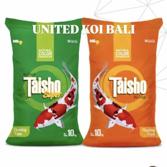 PAKAN KOI 10 kg TAISHO MERAH TAISHO HIJAU COLOR SUPER - PAKAN KOI PERTUMBUHAN - PAKAN KOI WARNA