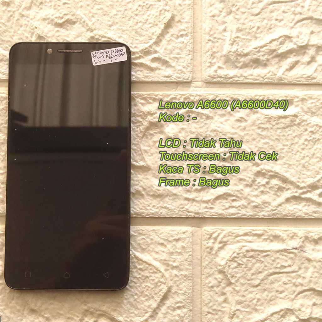 Lenovo A6600 - A6600d40 LCD Plus Frame Cek Deskripsi