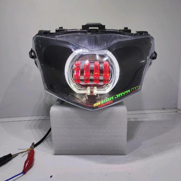 Reflektor Lampu Depan Supra X 125 Helm In Fi 2011 Custom Lampu Tembak Biled 4 Lensa Allshop