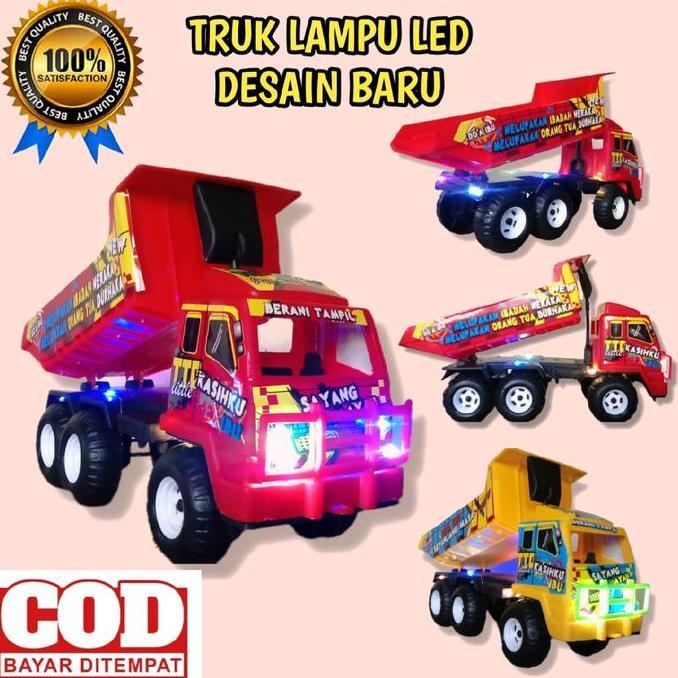 Wxyg- Mainan Truk Oleng Plastik Variasi Lampu Led Gratis Baterai - Truk Oleng Plastik Toys