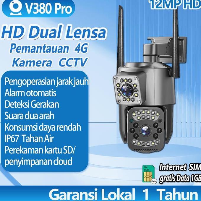 hotoya_bankin - v380 pro kamera cctv untuk kebun sawit outdoor dual lens dual screen full hd ptz vie