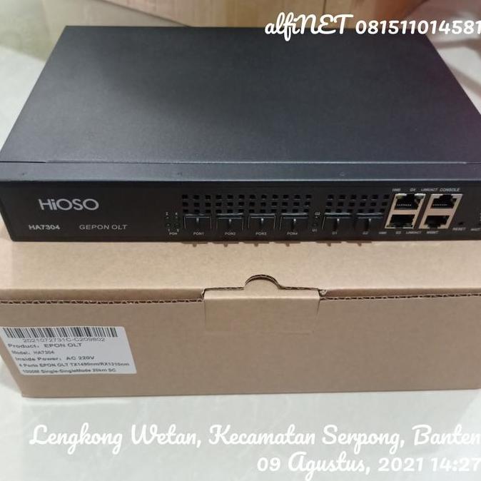 Wkprojec- Hioso Ha7304 4 Pon Port Epon Olt Ftth Catv Olt Fiber Optic 1.25G