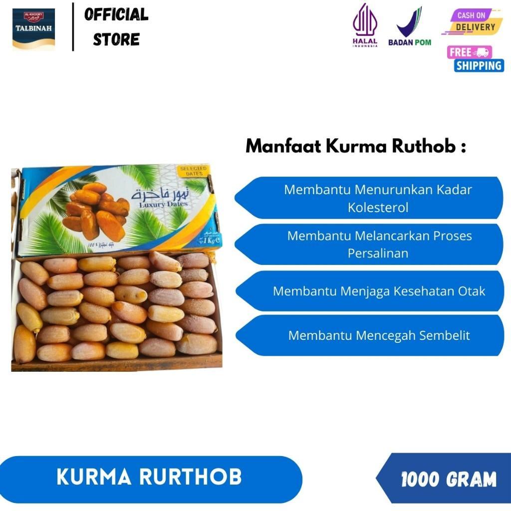 Kurma Ruthob Fresh Libya Dates Kurma Setengah Matang Beku Luxury Dates 1Kg