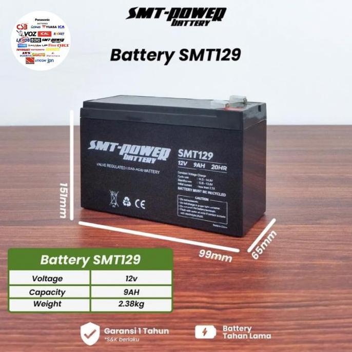 Baterai VRAL MF SLA Selis Sepeda Listrik 6DZM7 6-DZM-7 12V 9Ah 20Hr