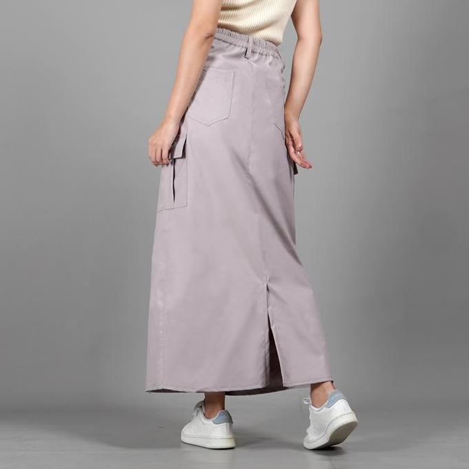 Sedia Okechuku Maggie Cargo Skirt Rok Cargo Rok Kargo Rok Gaya Korea - Beige | Original 100%
