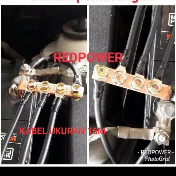 KABEL GROUNDING AKI MOBIL 5 TITIK 4 LUBANG 16MM