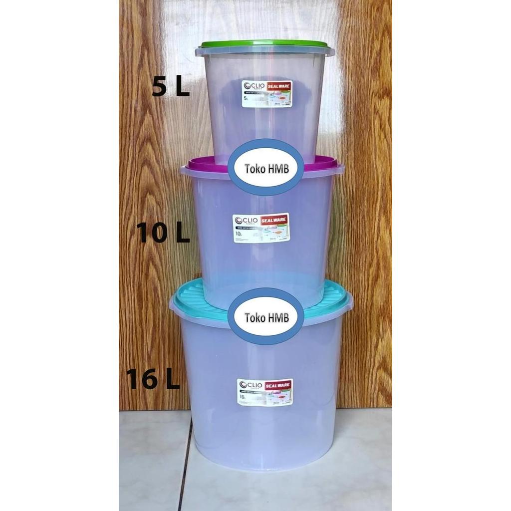 Toples Makanan, Toples Plastik Bulat, Sealware Food Container Clio 5L