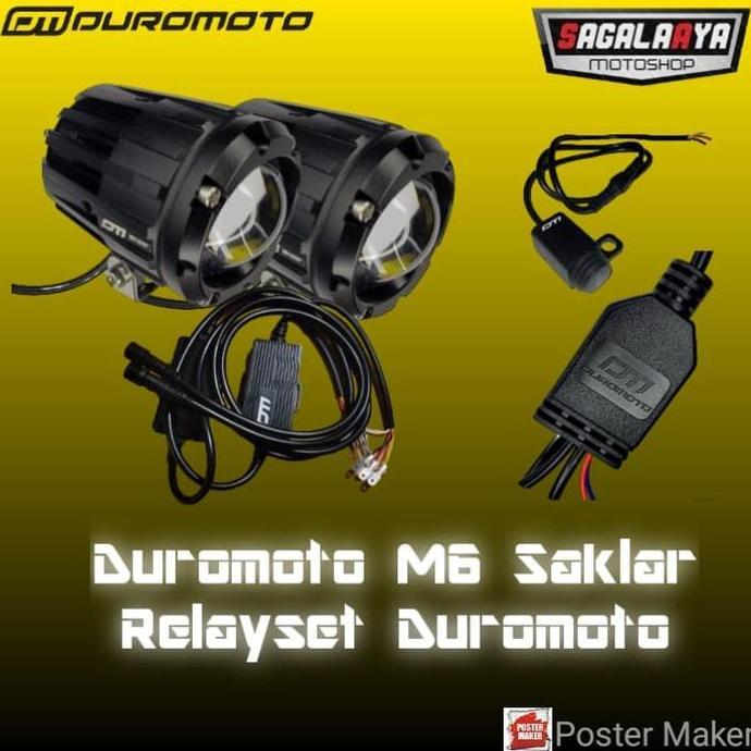 TERBARU - Paket lampu Duromoto M6 Saklar Ori Relayset Duromoto