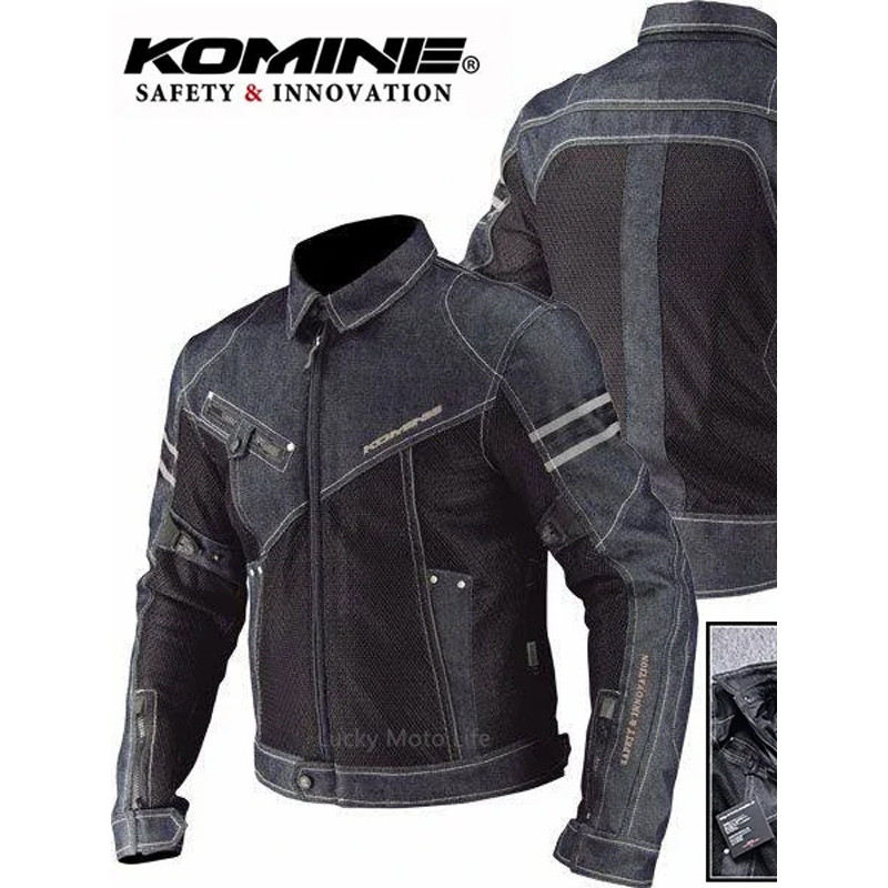 Jaket KOMINE JK006 Jacket Spring Breathable Denim Mesh Racing Ride High-performance Drop Resistance 