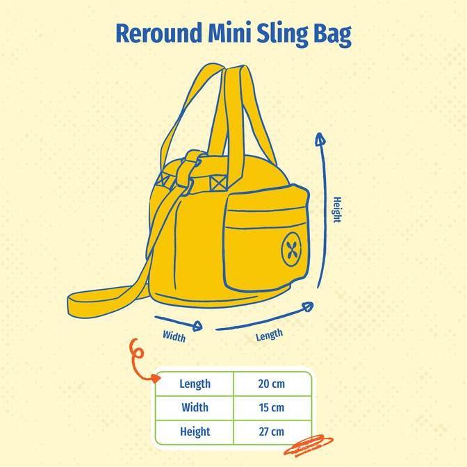 Sedia Tas Selempang Exsport Reround Mini Sling Bag - Black | Original 100%